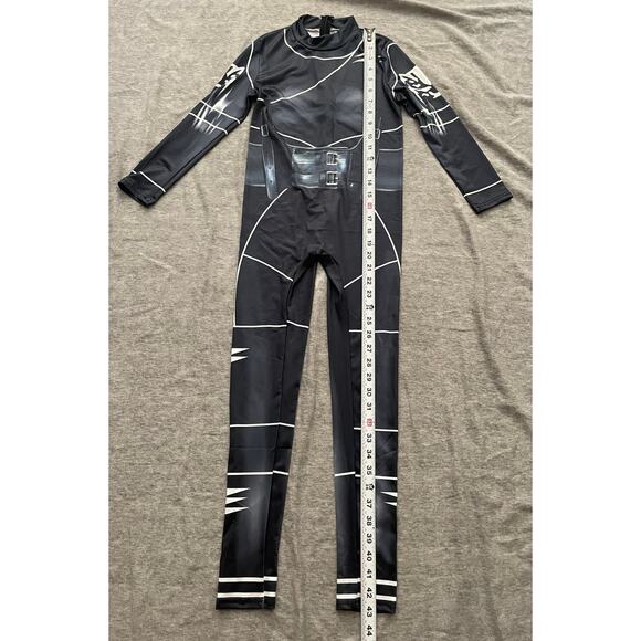 New Wednesday Addams Girls S/ 6-7 Yrs Black Jumpsuit Uniform Halloween Costume - Picture 6 of 10